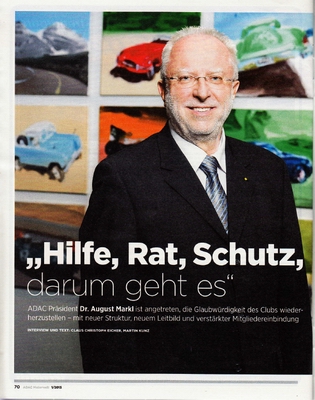 Interview mit Gustl Markl zur Neuausrichtung des ADAC im Januar 2015