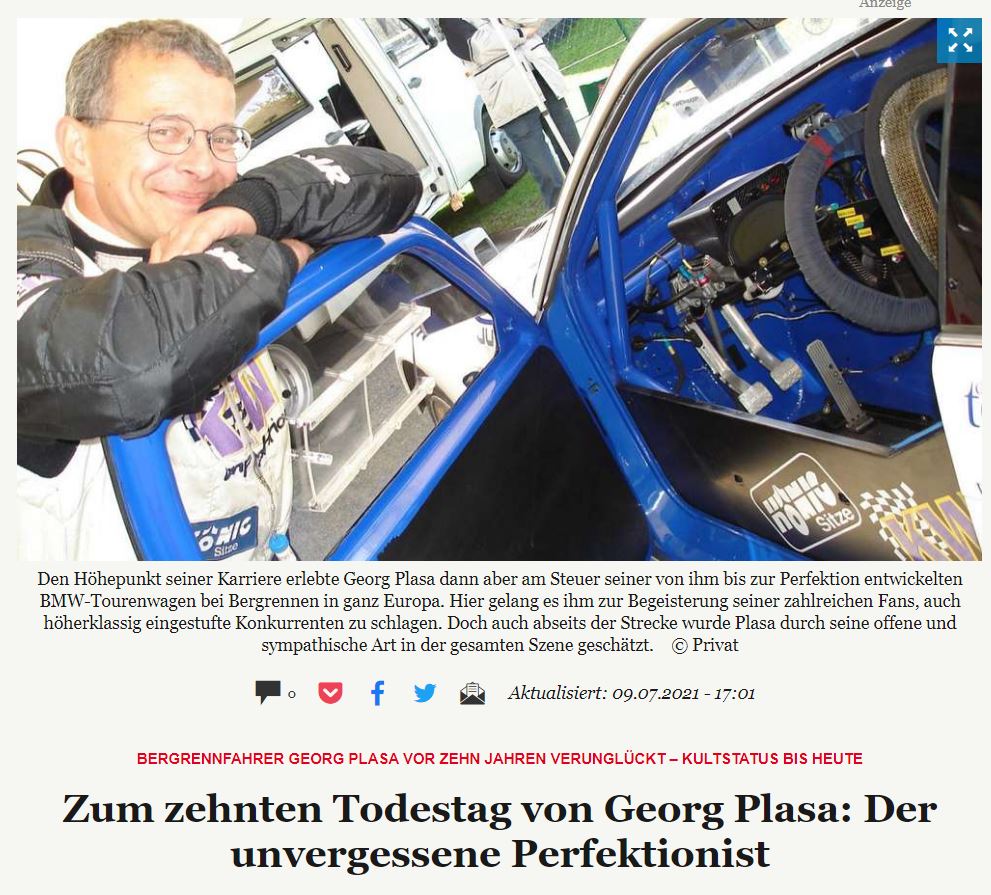 Merkur: Zum zehnten Todestag von Georg Plasa: Der unvergessene Perfektionist